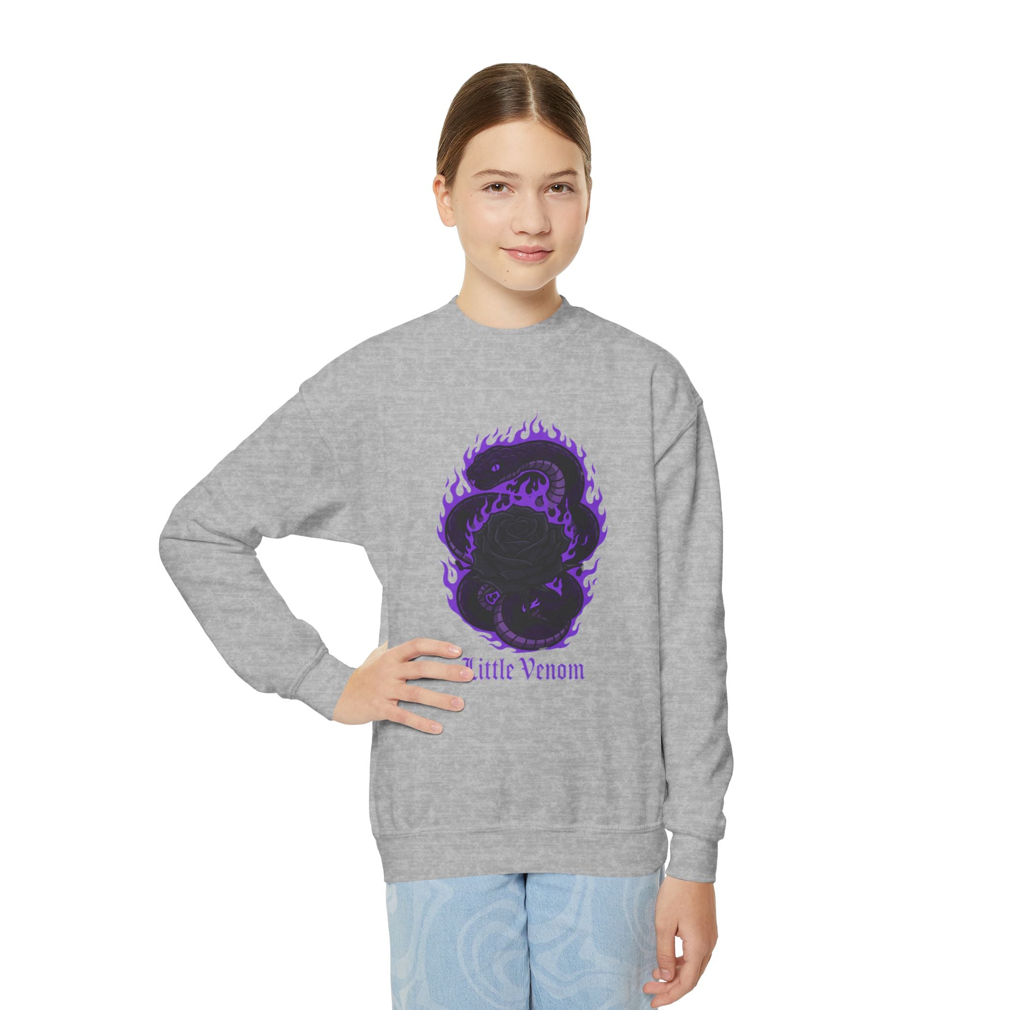 Girls Youth Little Venom Crewneck Sweatshirt