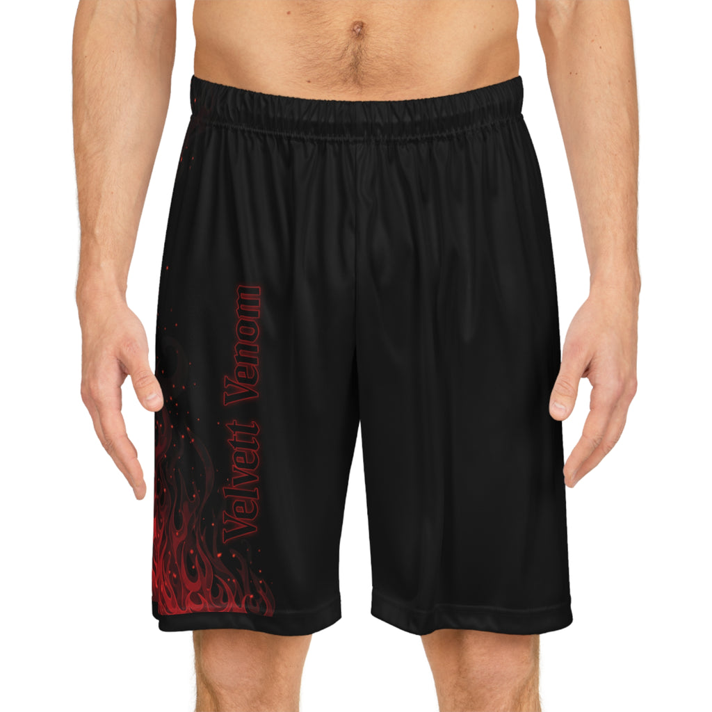 Men's Velvet Venom Flaming Basketball Shorts