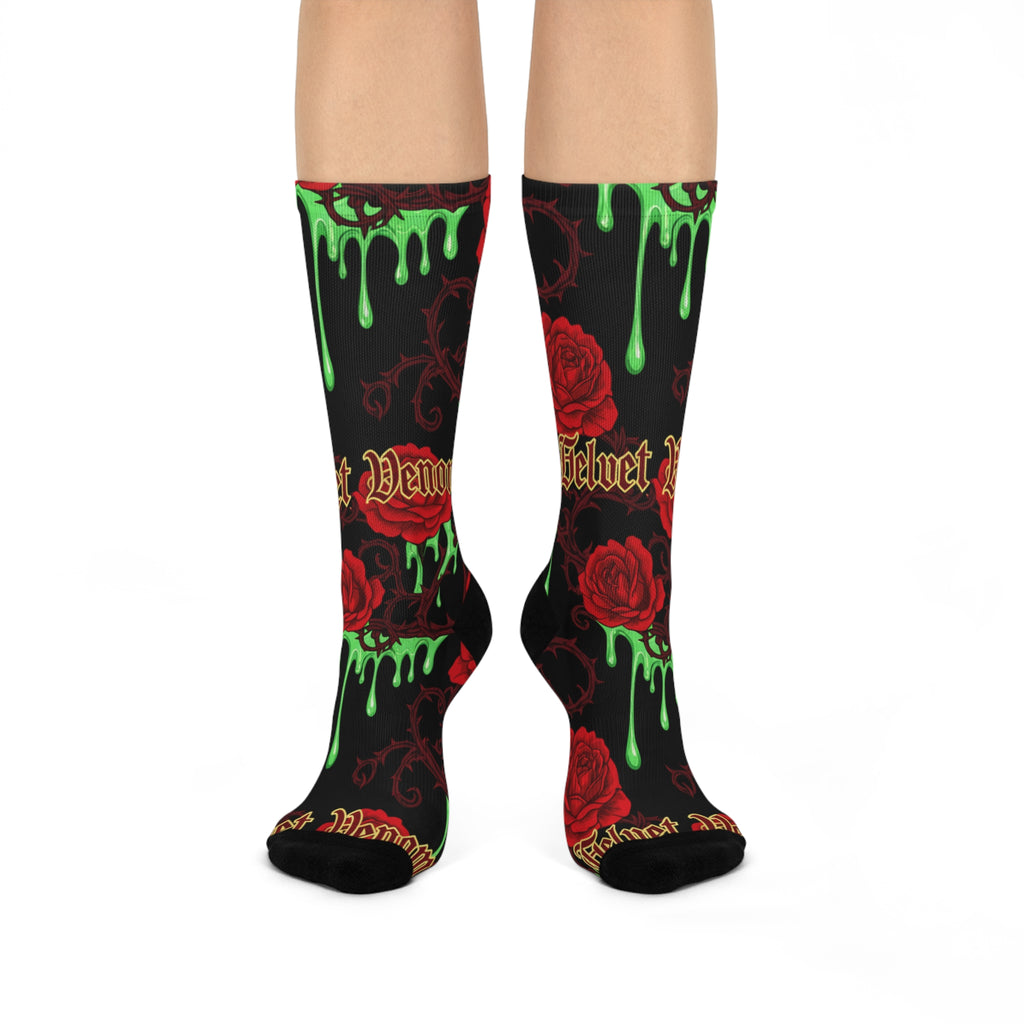 Rose and Venom Cushioned Crew Socks